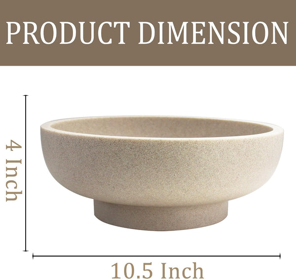 Decorative Bowl, Large Fruit Bowl, Sand Beige | Fruit Bowl for Kitchen Counter, Modern Resin Bowl for Home Decor, Key Holder for Entry Table6