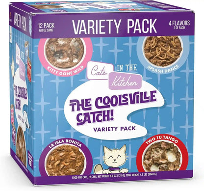 Weruva Cats in the Kitchen, Kitchen Cuties Variety Pack, Wet Cat Food, 3.2Oz Can (Pack of 12)13