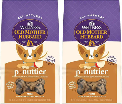 Old Mother Hubbard Wellness P-Nuttier Dog Biscuits, Natural, Training Treats, Peanut Butter Flavor, Mini Size, (20 Ounce Bag)19