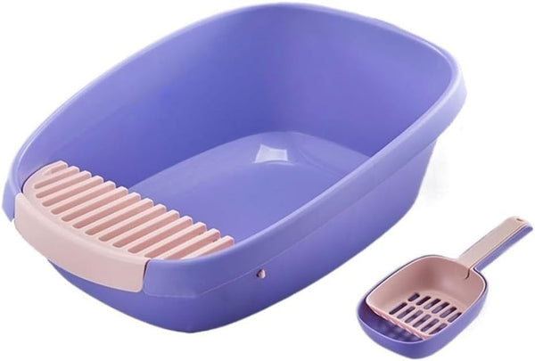 Pet Supplies, Enclosed Cat Litter Box for Large Cats, High Sided XL with Scoop(Green,Medium)11