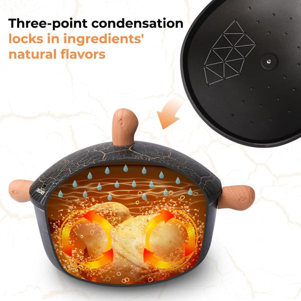 Bionic Turtle Design Nonstick Ceramic Dutch Oven Pot with Lid (6 Qt, 10.2"), Non Toxic,Pfas & PFOA Free, Dishwasher Safe, Compatible with All Stovetops, Durable Cookware for Home Cooking4