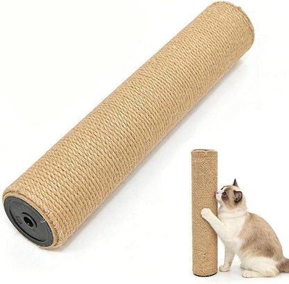 Cat Scratching Post Replacement - 12.2 Inch Sisal Replacement Post with M8 Screws, DIY Cat Tree Accessories for Indoor Kitten Furniture Repair, Natural Sisal Rope Pole (Yellow)1