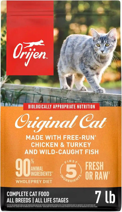 ORIJEN Grain Free WHOLEPREY Dry Cat Food Original Recipe 4Lb. Bag | 90% Animal Ingredients, Freeze Dried, Fresh or Raw Ingredients, High Protein, Heart Health, Free-Run Poultry8
