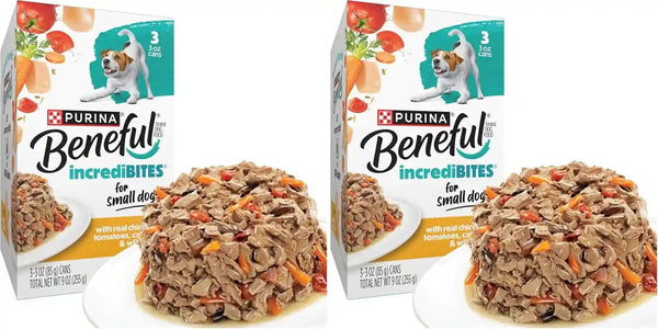 Beneful Purina Small Breed Wet Dog Food Variety Pack, Incredibites with Real Beef, Chicken and Salmon - (Pack of 30) 3 Oz. Cans13