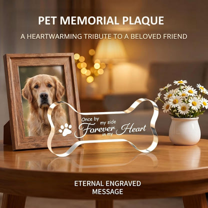 Pet Dog Memorial Remembrance Gifts-Loss of Dog Cat Sympathy Gift Bone Shape | Dog Memorial Gifts for Loss of Dog, Crystal Bone Shape Decor Ornament for Dogs Puppy Keepsake4