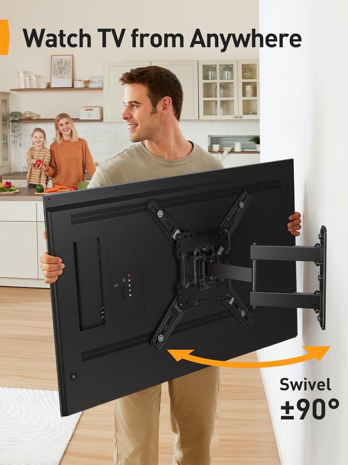 full-motion-tv-mount-for-26-65-inch-tvs-up-to-82-lbs-swivel-articulating-corner-tv-wall-mount-with-tool-free-single-stud-wall-mount-tv-bracket-max-vesa-400x400mm-pgmf3