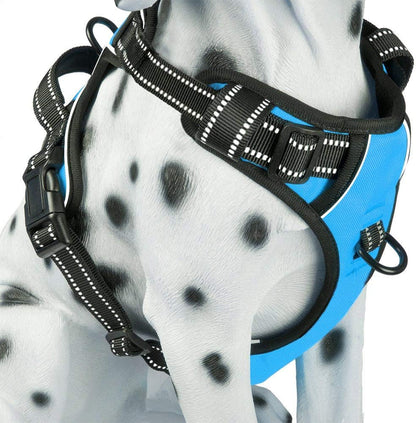 Poypet No Pull Dog Harness, Reflective Comfortable Vest Harness with Front & Back 2 Leash Attachments and Easy Control Handle Adjustable Soft Padded Pet Vest for Small Medium Large Dogs (Mint Blue,M)7