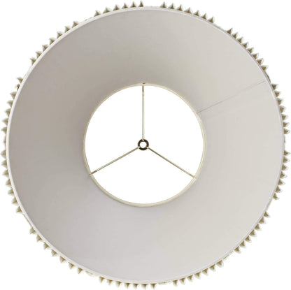 Hosea Extra Large Eggshell White Pleated Bell Shade 10X19X13X12.25 (Spider) | 10" Top X 19" Bottom X 12.25" High Replacement for Table + Floor Lamps Pre-Assembled Harp + Finial3