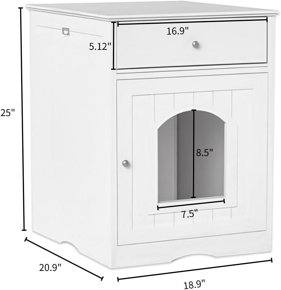 large-wood-house-for-cats-litter-box-enclosure-furniture-hidde-out-box-with-cabinet-drawer-indoor-pet-house-side-table-wooden-crate-white