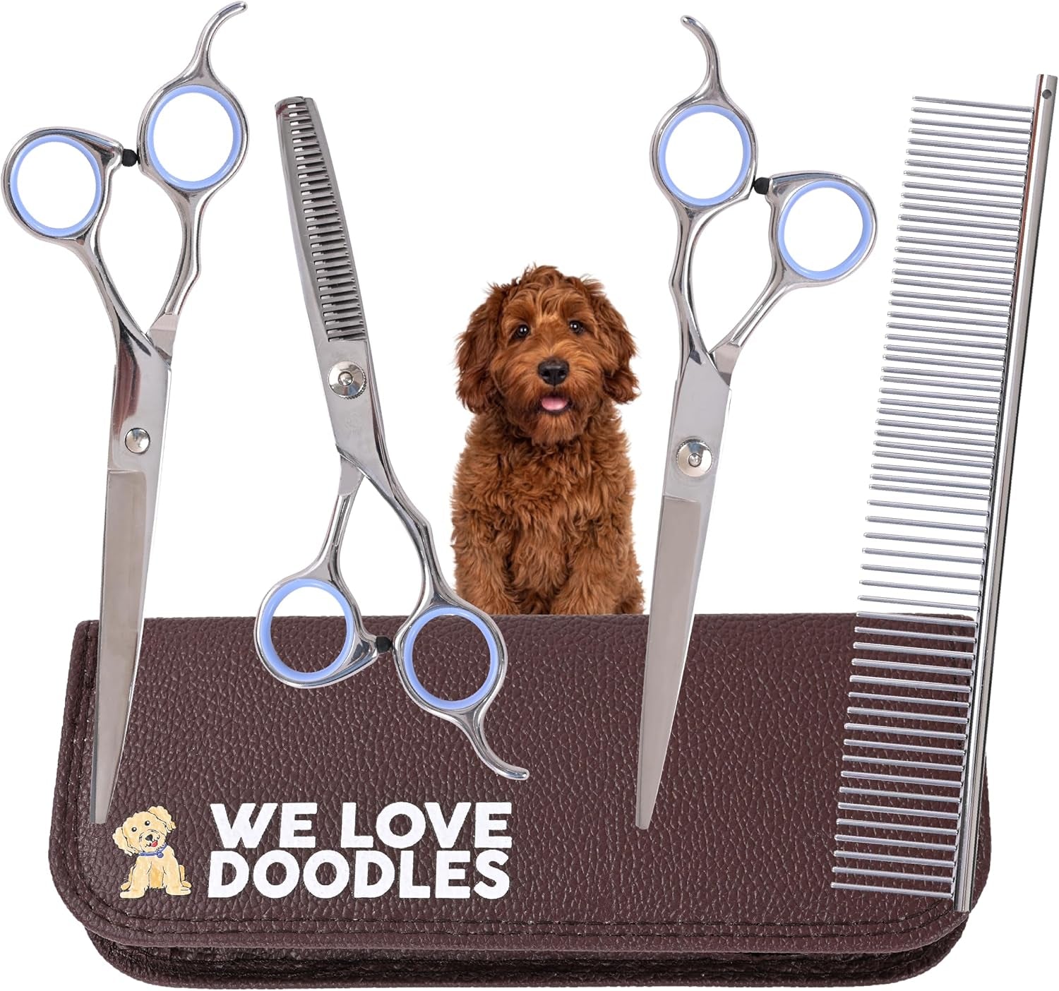 dog-grooming-scissors-kit-4-pieces-curved-straight-thinning-shears-set-professional-dog-grooming-shears-for-at-home-doodle-poodle-hair-pet-face-paw-scissors-for-goldendoodle-stainless-steel