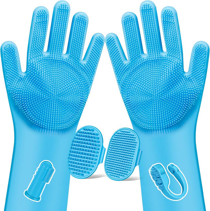 6PCS Grooming & Bath Supplies for Dogs, Cats | Dog Washing Gloves | Dog Bath Brush | Dog Shower Brush | Pet Grooming Gloves | Dog Grooming Kit | Pet Supplies for Showerhead & Sprayer (Navy Blue)13
