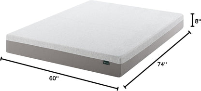 Zinus 8 Inch Short Queen Ultima RV Memory Foam Mattress, Medium Firm Feel | Fiberglass Free, Breathable Airflow Memory Foam, Certipur-Us & OEKO-TEX Certified Safe Materials, Mattress in a Box2