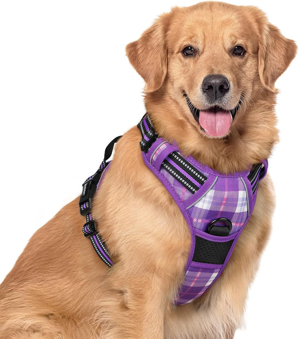 Rabbitgoo Dog Harness, No Pull for Large Dogs with 2 Leash Clips, Pet Vest | No Choke with Handle, Adjustable Soft Padded, Reflective, Easy Control for Walking, Black, Large94