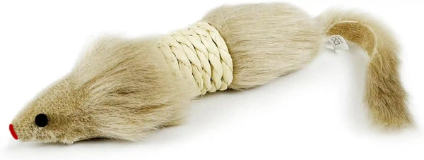 Ttcat 2 Pack Large Furry Mouse Cat Toys, Natural Paper Rope Realistic Fake Mice Kitten Interactive Hunting Toy, Durable Chew Teaser Toy for Indoor Cats, Boredom Relief Cat Prey Toy.7