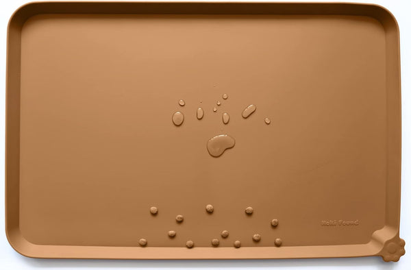 Hoki Found -Waterproof Pet Feeding Mats with High Lips - Multiple Size and Colors for Dogs, Cats & Others-G26
