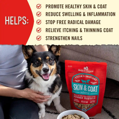 Stella & Chewy'S – Stella’S Solutions Skin & Coat Boost – Grass-Fed Lamb & Wild-Caught Salmon Dinner Morsels – Freeze-Dried Raw, Protein Rich, Grain Free Dog Food – 4.25 Oz Bag4