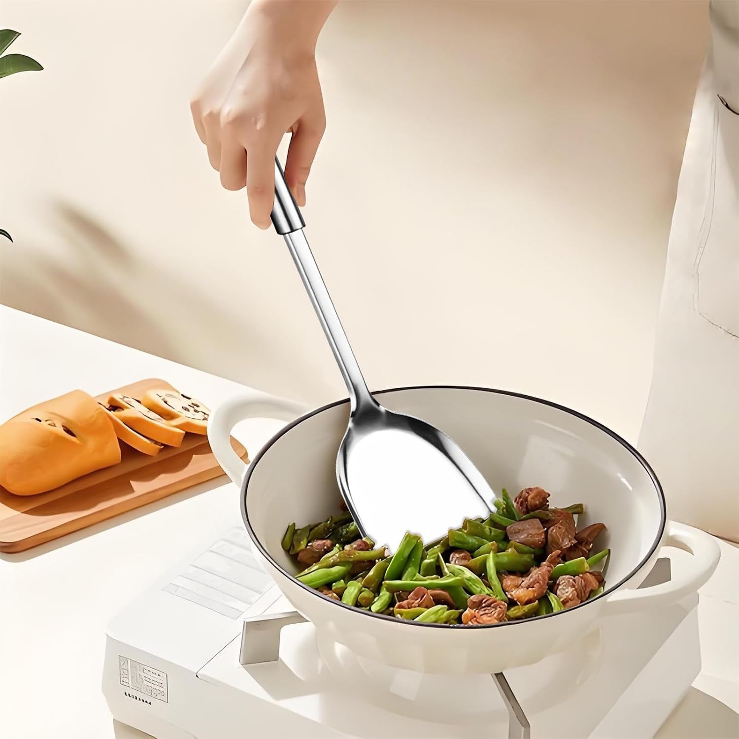 cooking-utensils-set-2pcs-304-stainless-steel-spatula-and-large-cooking-spoon-heavy-duty-metal-soup-ladle-long-handle-wok-spatula