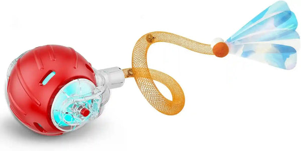 Jkanti Interactive Cat Toys for Indoor Cats,The 3Rd Generation Agile Moving Cat Ball with Elastic Mesh Tail,Automatic Kitten Toys for Bored Indoor Cats,Motion Activated (Orange)8
