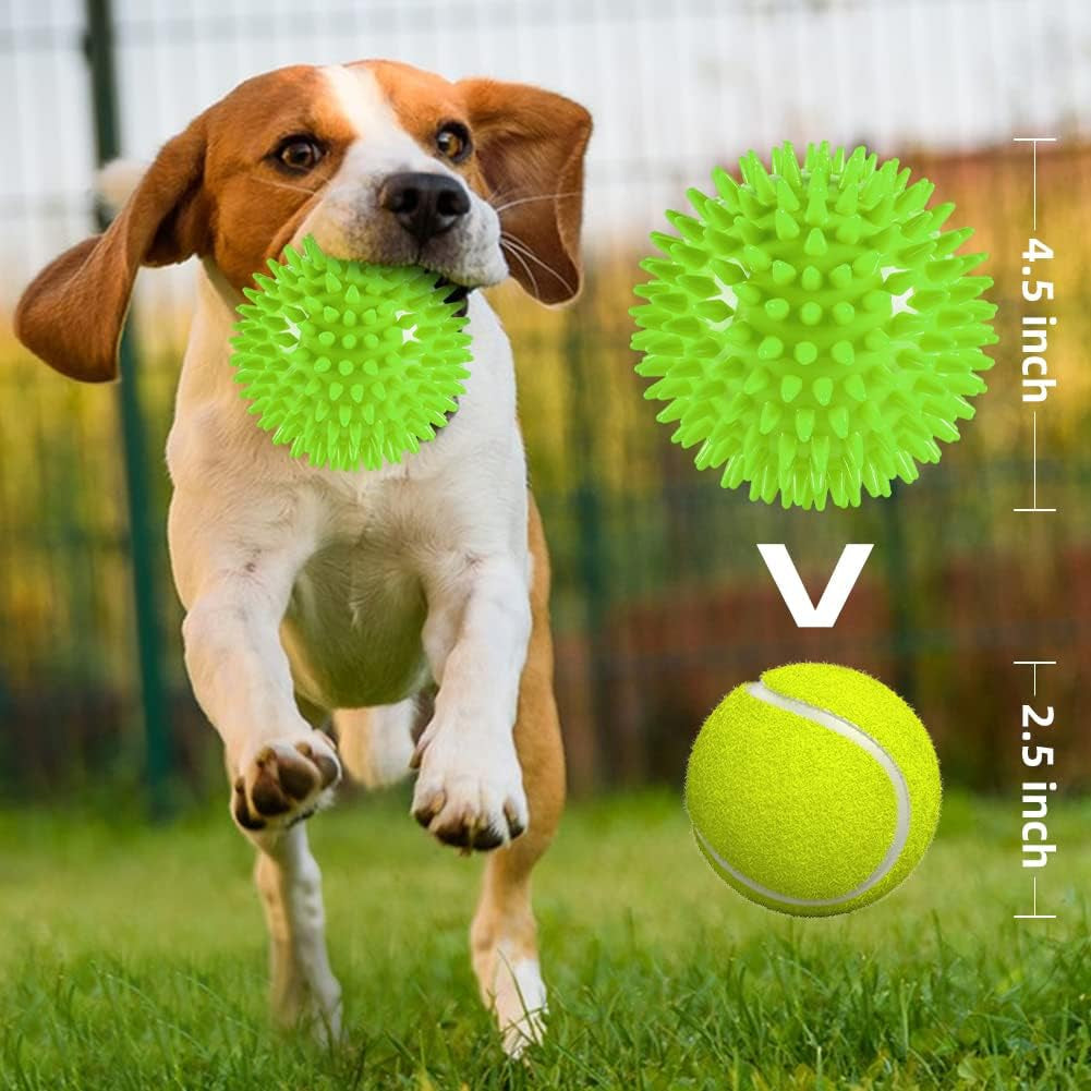 4-5-heavy-duty-squeaky-dog-balls-toys-for-medium-large-dogs-4-pack-indestructible-dog-toys-for-aggressive-chewers-spike-dog-balls-for-clean-teeth-and-training-dog-toys-for-boredom-and-stimulating