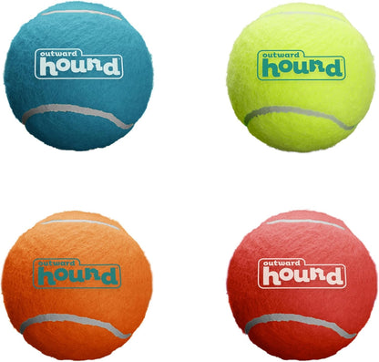 Outward Hound Squeaker Ballz – Squeaky Tennis Balls for Dogs under 50 Lbs, Interactive Dog Toy for Fetch & Training, Medium (2.5"), 4‑Pack9