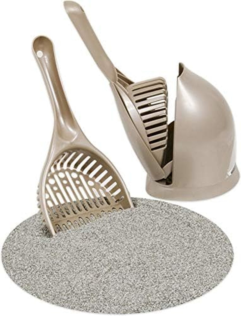 petmate-scoop-n-hide-cat-litter-scoop-with-discreet-litter-scoop-holder-brushed-nickel