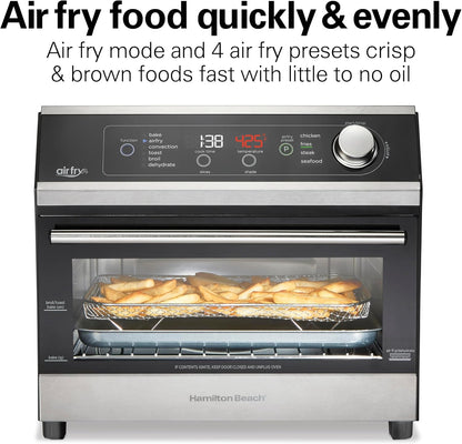 Digital Air Fryer Toaster Oven Combo, 10 Ways to Cook, 4 Preset Functions, Stay on & 1800 Watts, LED Capacitive-Touch Controls, 2 Rack Positions, Fits 12” Pizza, Black & Stainless Steel4