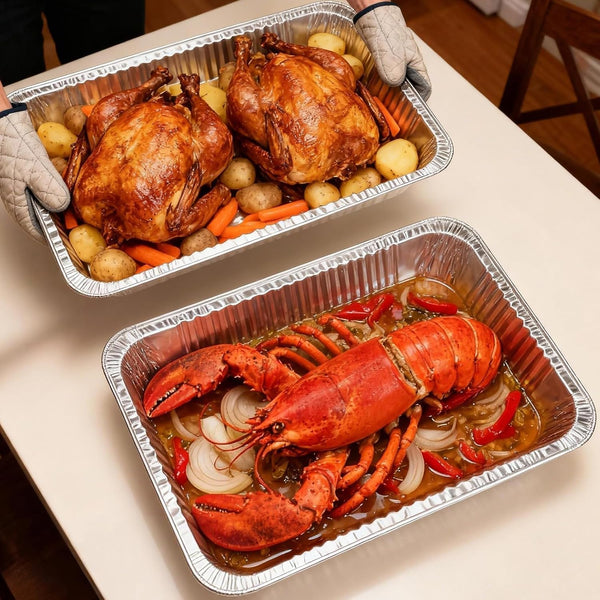 21"X13" Full Size Aluminum Pans, 20 Pack – Heavy Duty Deep Disposable Foil Roasting Pan & Baking Pans, Large Chafing Trays for Catering, Steam Table, Hotels, Restaurants, Buffets & Bakeware2