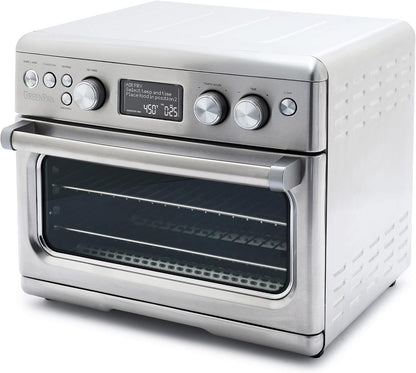 13-In-1 Elite Countertop Convection Oven and Air Fryer, PFOA and Pfas-Free Ceramic Tray and Pizza Pan, Adjustable Racks, Multifunction Presets, Toaster, Bake Broil Roast, Stainless Steel1