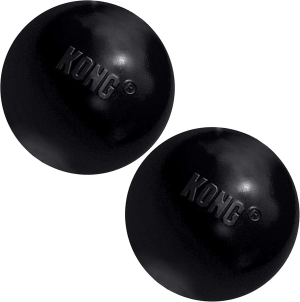 KONG Extreme Ball with Hole - Fetch Toy - Durable Dog Toy for Training, Interactive Playtime & More - Natural Extreme Rubber Ball - Black - for Medium/Large Dogs10