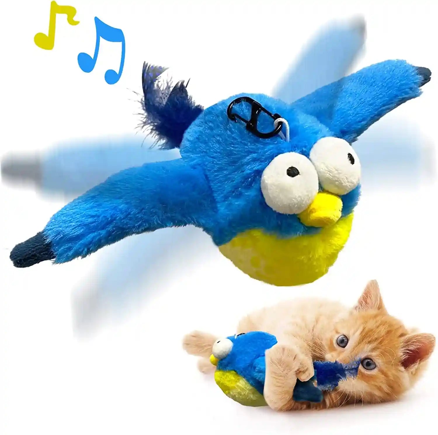cat-toys-flapping-wings-sparrow-no-flying-chirping-bird-interactive-catnip-toy-for-kitten-or-small-dogs-touch-activated-rechargeable