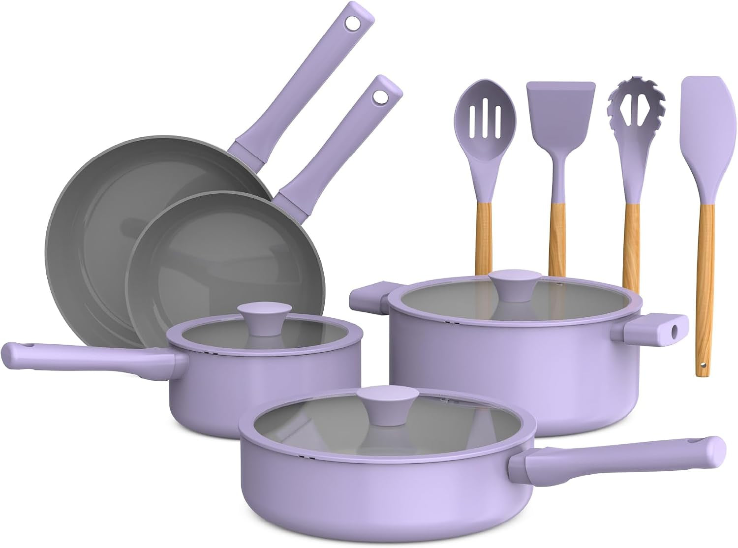 by-bella-12-piece-cookware-set-w-evergood™-ceramic-nonstick-coating-and-silicone-wood-utensils-dishwasher-safe-silicone-glass-lids-oven-safe-all-stovetop-compatible-lavender