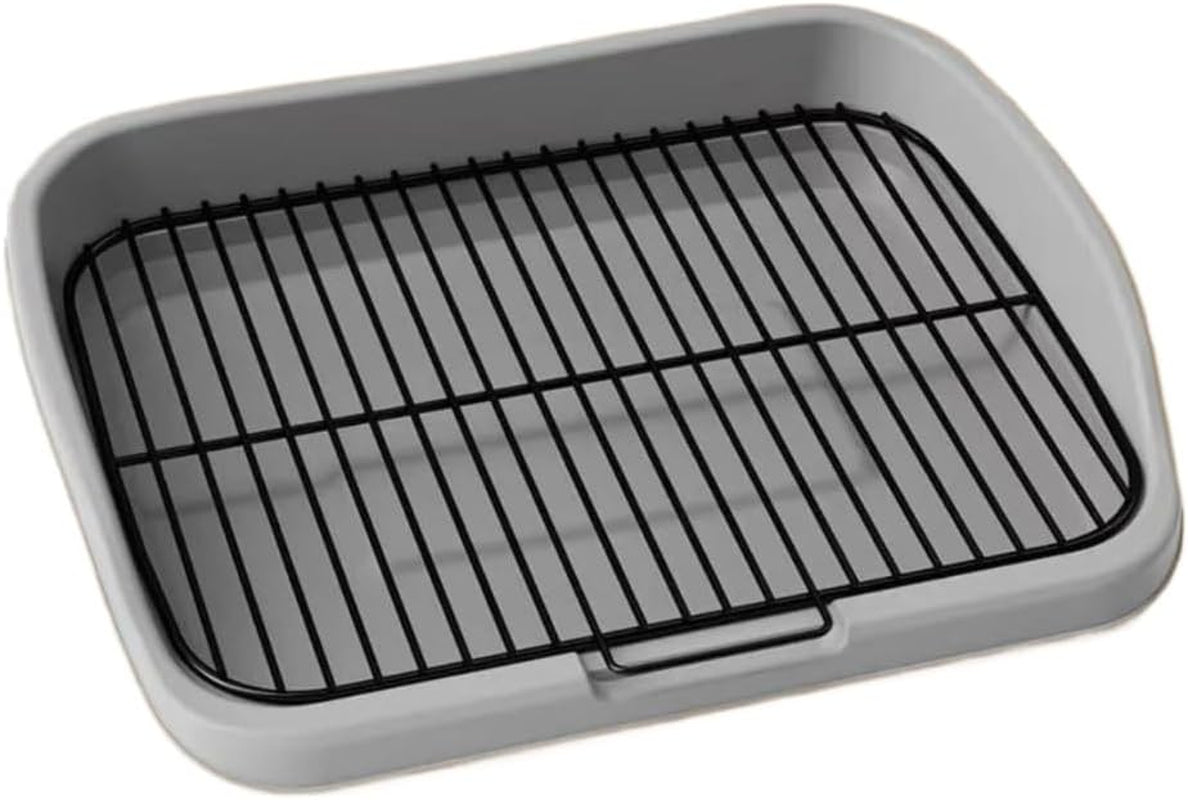 mesh-dog-potty-tray-removable-stable-structure-indoor-outdoor-dog-training-toilet-litter-box-for-small-medium-dogsgrey
