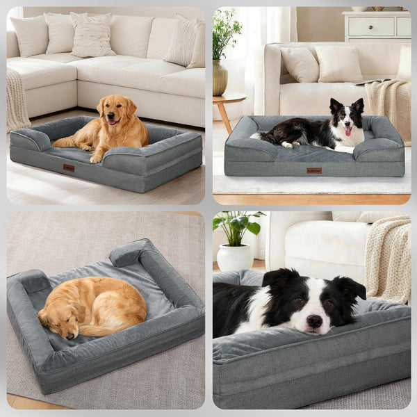 Dog Bed for Extra Large Dogs, 44-Inch Orthopedic XL Waterproof Pet Beds | Aodisman Big Size Pet Bed with Sides,Comfort Thick Egg-Crate Foam,Dog Crate Pad & Couch Bed,Washable Cover & Non-Slip Bottom6