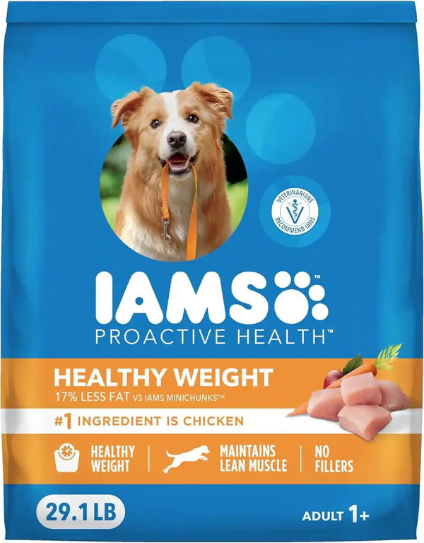 IAMS Proactive Health Healthy Weight Dry Dog Food, Chicken, 29.1 Lb | Real Chicken #1 Ingredient, L-Carnitine for Metabolism, Strong Muscles, No Fillers or Artificial Flavors, Vet-Recommended1