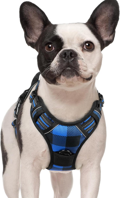 Rabbitgoo Dog Harness, No Pull for Large Dogs with 2 Leash Clips, Pet Vest | No Choke with Handle, Adjustable Soft Padded, Reflective, Easy Control for Walking, Black, Large98