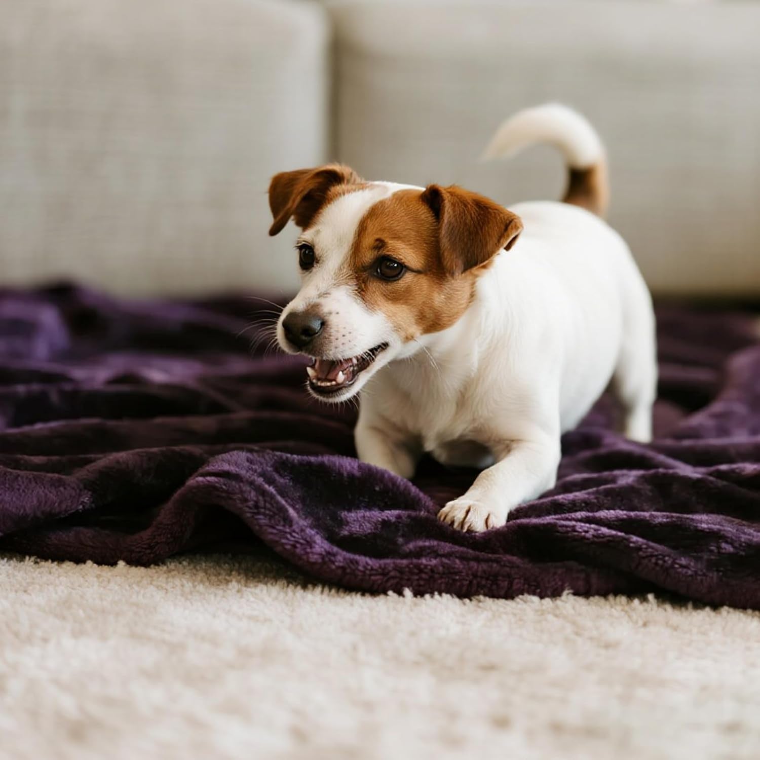 gogobunny-waterproof-bed-blanket-reversible-sherpa-fleece-throw-blanket-for-dog-puppy-cat-furniture-cover-protects-bed-couch-sofa-from-liquid-pee-and-pet-fur-dark-purple-50x60-inches