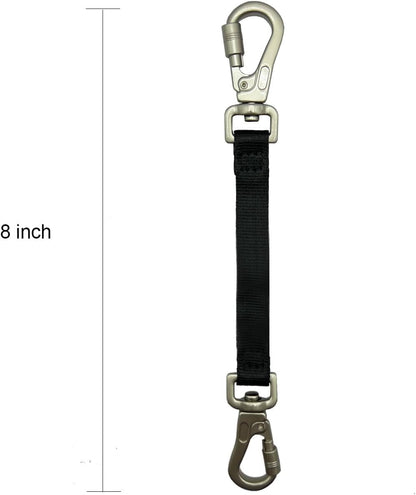 Double Ended Collar Backup Clip for Dog Harnesses, Safety Clip for Prong Collar with Gentle Nylon Webbing for Light Dog2