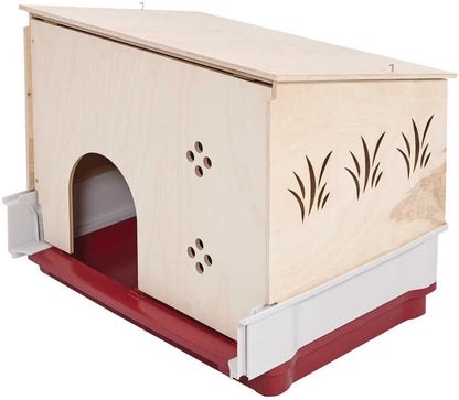 Midwest Homes for Pets 158 Wabbitat Deluxe Rabbit Home, Rabbit Cage, 39.5 L X 23.75 W X 19.75 H Inch, Maroon/White7