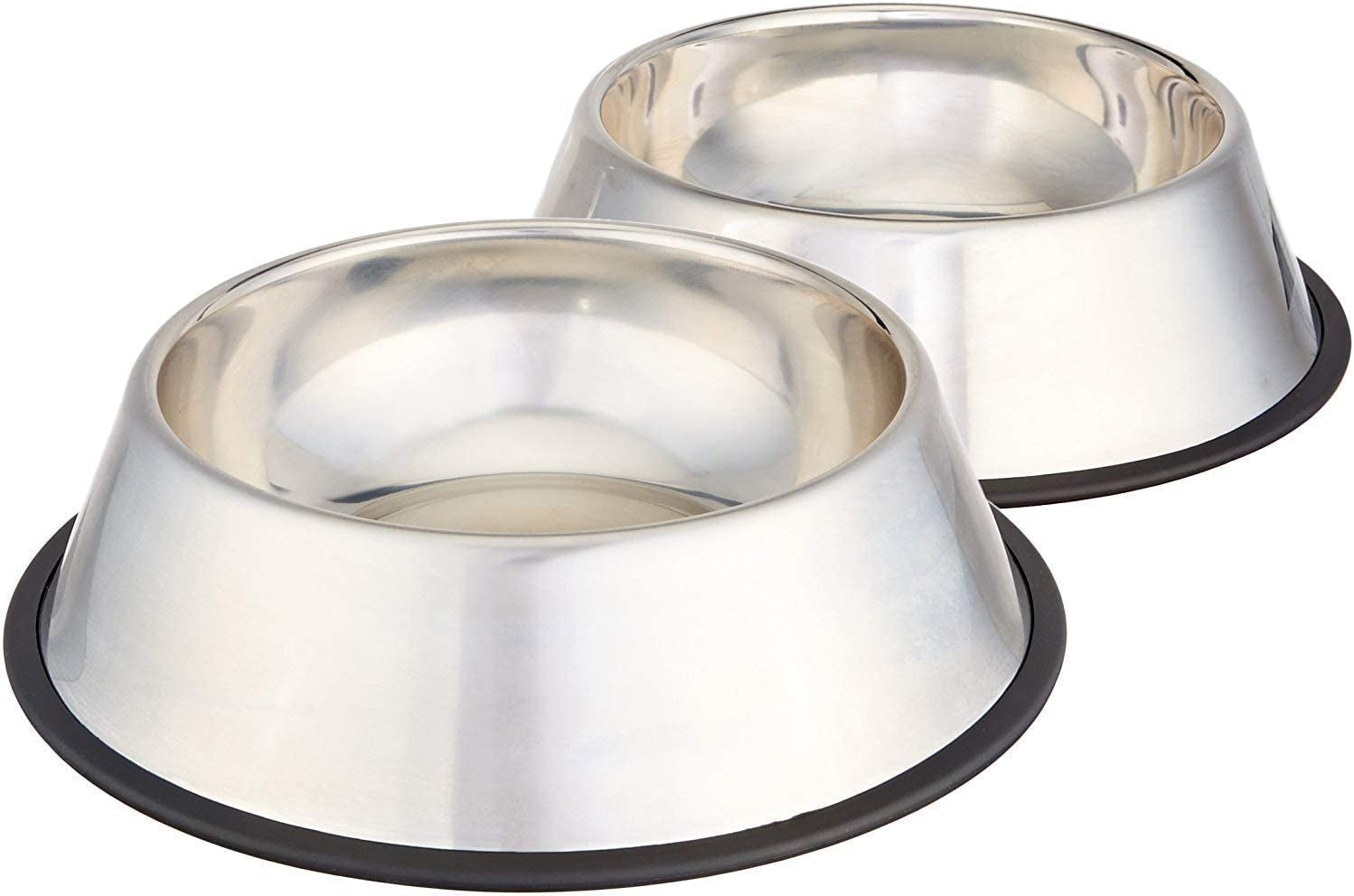 amazon-basics-stainless-steel-non-skid-dog-water-and-food-bowls-dishwasher-safe-rust-resistant-38oz-capacity-10-x-2-8-inches-2-pack