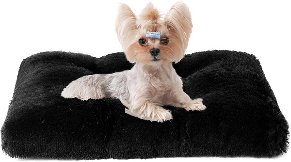 EHEYCIGA Fluffy Dog Crate Bed for Extra Large Dogs, Plush Faux Fur Pad, Calming anti Anxiety XL Bed for Crate, Washable Soft Warm Dog Mat with Non-Slip Bottom, Grey54