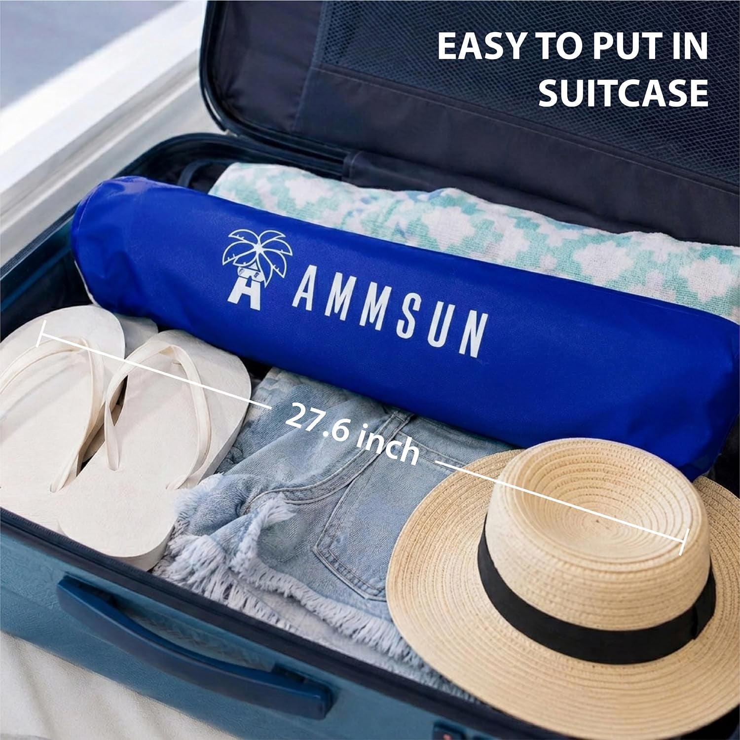 6-5ft-twice-folded-portable-beach-umbrella-with-sand-anchor-windproof-push-button-tilt-and-air-vent-upf-50-protection-fits-in-a-large-suitcase-for-patio-garden-beach-pool-backyard-blue