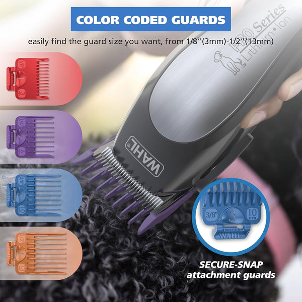 Wahl USA Lithium Ion Pro Series Cordless Animal Clippers – Rechargeable, Heavy-Duty, Electric Dog & Cat Grooming Kit for Small & Large Breeds with Thick to Heavy Coats – Model 9766 | Heavy Duty Electric Dog Grooming Clippers for at Home Haircutting of Small & Large Thick Hair Breed Dogs & Cats – Model 97665