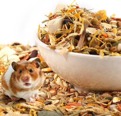 Abizoo Hamster & Gerbil Treat, Natural Health, Gourmet Hamster and Gerbil Food for Small Animals with Seeds, and Grains,Vitamin-Nutrient Fortified4