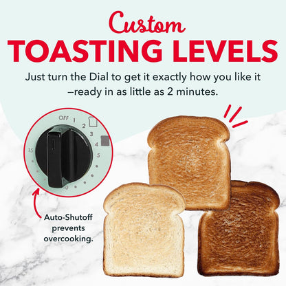 Mini Toaster Oven | Small Toaster Oven for Dorms, Apartments, & Small Kitchens, Adjustable Timer Dial with Auto Shutoff, Removable Cooking Tray & Crumb Catch, Aqua4