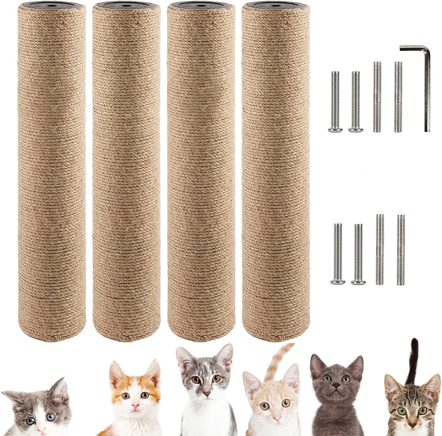 vcepjh-cat-scratching-post-replacement-for-indoor-cats-4pcs-15-7in-cat-scratch-post-refill-pole-parts-sisal-rope-cat-furniture-protector-with-m8-screws-for-cat-tree-tower-white