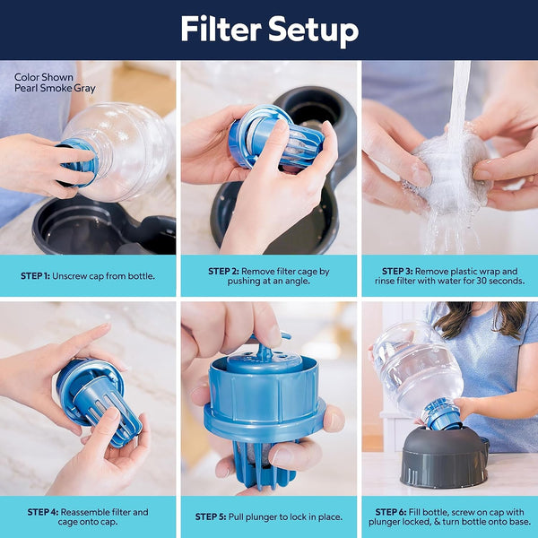 Petmate Replendish Automatic Dog Water Dispenser Gravity Pet Waterer with Microban Protection Base, 100% BPA Free - 4 Gallon, Wide Mouth Bowl, with 2 Extra Filters10