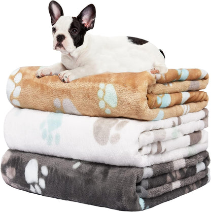 Rezutan Dog Blankets for 3 Pack Large Medium Pet Cat, Soft Fuzzy Washable Blanket, Comfort Flannel Suitable for Dogs Kennels & Beds, Sofas, Furniture, Gifts Puppy Essentials, 41 X 31 Inch, Black34