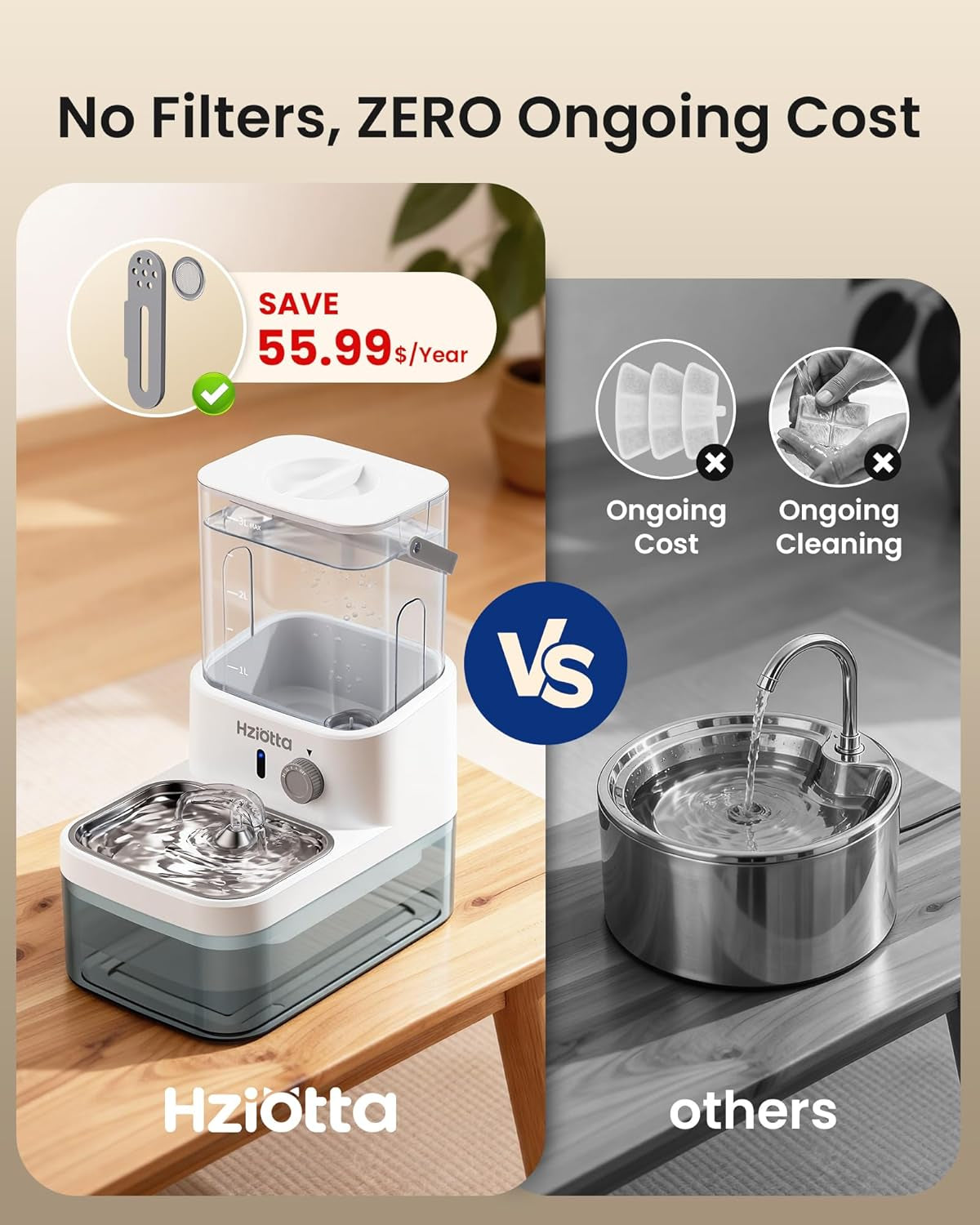 wastewater-separation-cat-water-fountain-no-filter-pump-wireless-stainless-steel-indoor-outdoor-pet-use-save-56-year-radar-sense-3l-2-7l-dual-tanks-4000mah-battery-30db-time-setting