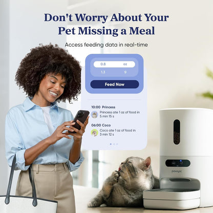 Automatic Cat Feeder, Wifi & Smart Scale, Remote Feeding | Tracks Pet'S Food Intake, 3.6L Timed Food Dispenser, up to 10 Meals per Day, Dual Power Supply, Stainless Steel Bowl2