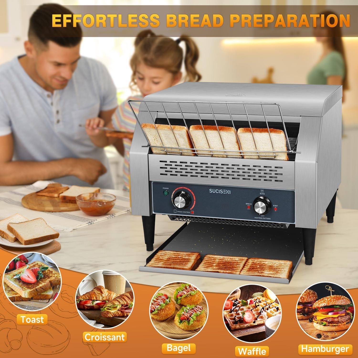 commercial-conveyor-toaster-450-slices-hour-stainless-steel-toaster-2600w-heavy-duty-industrial-toasters-electric-oven-with-dual-heating-tube-for-bagel-bread-croissant-bakery-restaurant-cafe